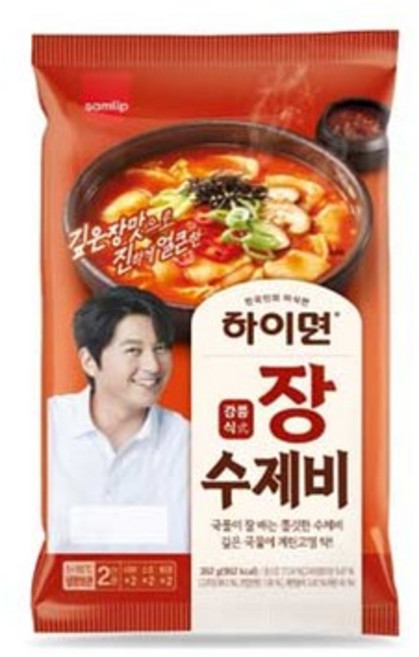 [오티삼립]냉장 2인 하이면 강릉식 장칼수제비 352g 10개