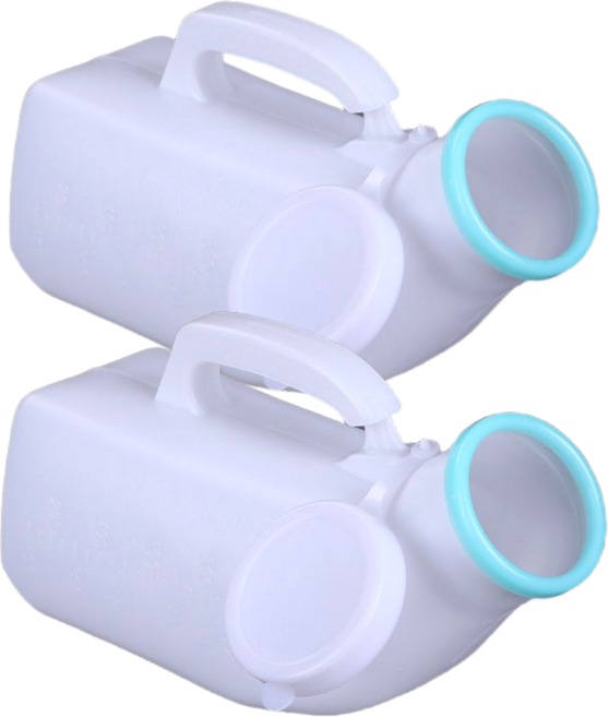 코지로움 입구가 날카롭지 않은 소변통, 2개, 화이트