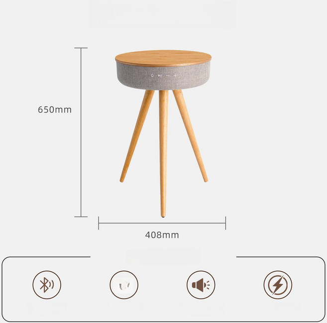 [unclehome4989] BT-Z1 스마트 테이블 무선 블루투스스피커, 애쉬우드 (라이트우드), 기본구성