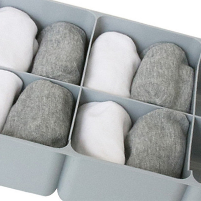 8칸 칸나눔 소품함 옷장 정리함 2종 다용도 수납 바스켓 속옷 양말 스카프 악세서리, 그레이, 1개