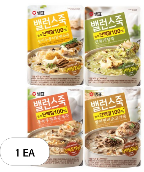 샘표 밸런스죽 420g x 4종 세트, 1.68kg, 1세트