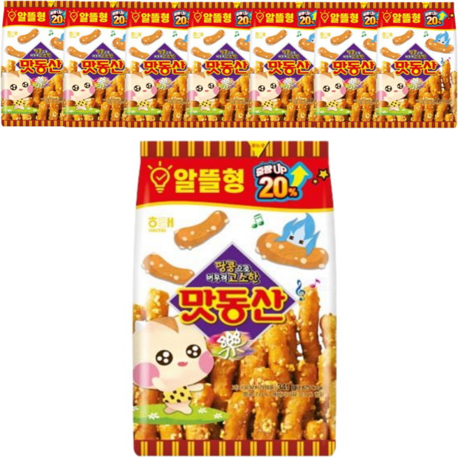 해태 맛동산 알뜰형 대용량, 8개, 341g