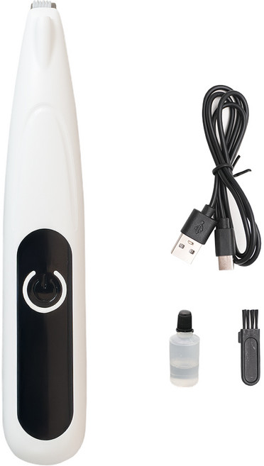 아재방 반려동물 발바닥 미니 클리퍼 이발기, 1개, 화이트