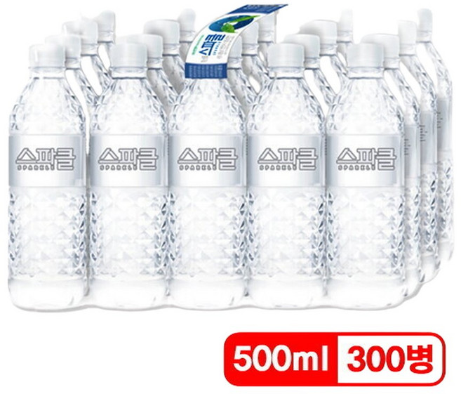 스파클 무라벨 천연암반수 안전한생수 깨끗한물 미네랄워터, 500ml, 300개
