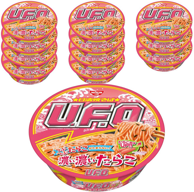 NISSIN 日清 U.F.O. 日式炒麵 濃鬱明太子口味 93g, 12個