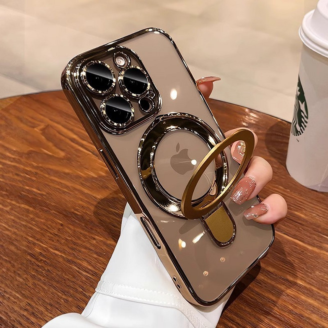 適用於 Apple iPhone 手機殼 磁吸支架 防摔矽膠保護套
