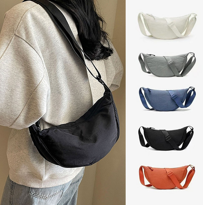 후암마켓 여성 반달 가벼운 미니 바디 크로스백