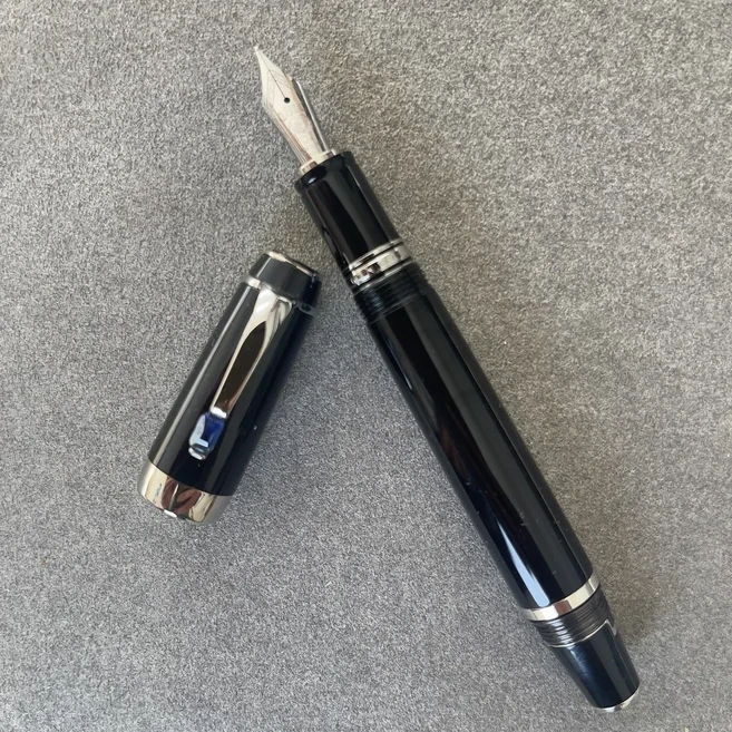 럭셔리 보헤미아 스톤 텔레스코픽 펜팁 만년필 7개 잉크 카트리지 포함, 02 Pen with Box, 05 2