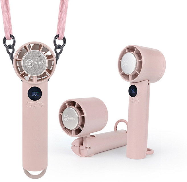 aibo 冷感小風扇 折疊風扇 USB充電風扇, 粉紅色, HA-FAN1151