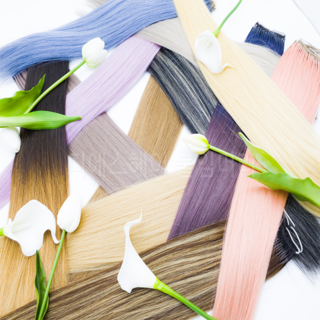 프리미엄 천연생모 붙임머리 스킬 땋기 16 18 20 인치 100g 180가닥, 18인치, #NA 버진헤어, 1개