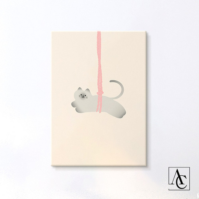 액막이 명태 복들어오는 풍수 그림 인테리어 액자 28종 [15-21번], 20. 액막냥 연탄이