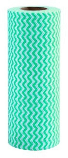 뜯어쓰는 일회용 부직포 롤 행주 그린 패턴 주방행주 다회용행주 키친타올대용, 1개