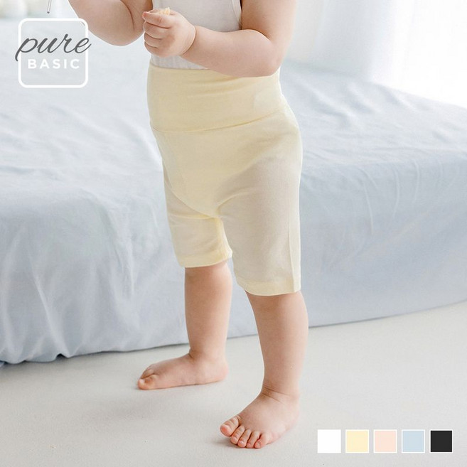 해피프린스 퓨어 베이직 컴피벨리 5부 아기 레깅스