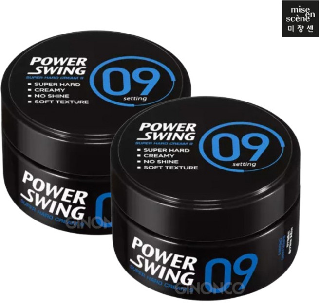 미쟝센 파워스윙 슈퍼 하드 크림 왁스 9, 80g, 2개