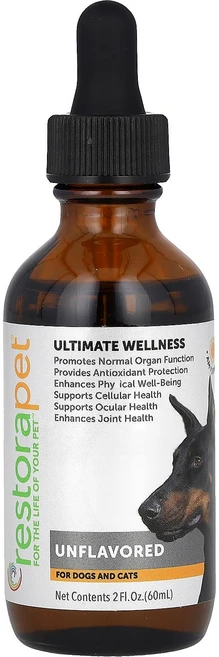 RestoraPet Ultimate Wellness 반려견 및 고양이용 무맛 60ml(2fl oz), RestoraPet Ultimate Wellnes..., 1개 - 쿠팡