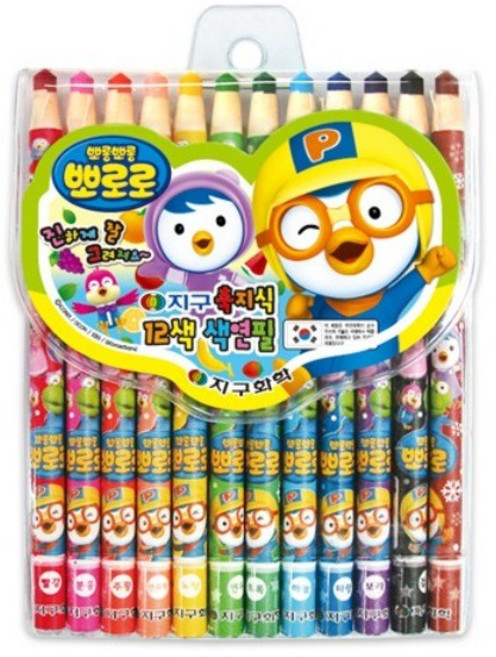 뽀로로 축지식 지구 색연필, 12색, 1세트