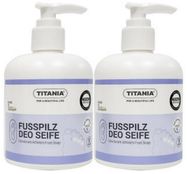 [2개] 티타니아 발샴푸 300ml 풋샴푸 발냄새 발바닥 무조메 습진 발 풋 케어, 1개입, 2개