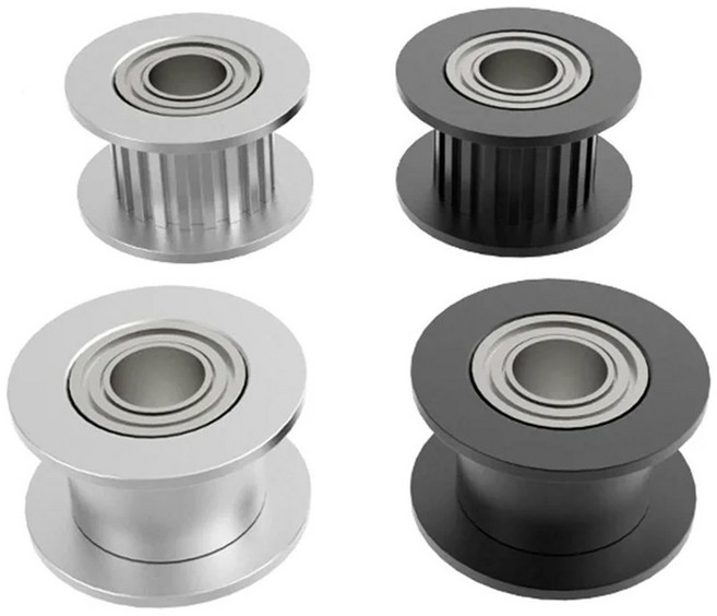 GT2 아이들러 풀리 구동 16 20 톱니 보어 알루미늄 기어 부드러운 3D 프린터 액세서리 4MM 5MM 1PC, 1 개, 20Toothless Bo 4mm, Width 10mm Bla, 1개