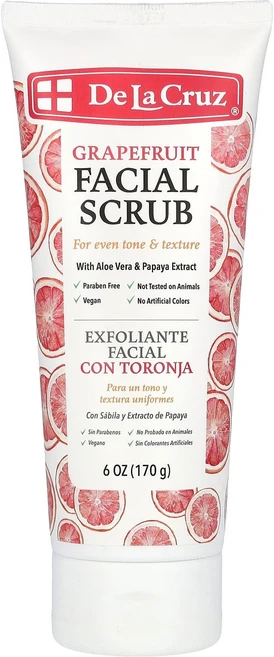 De La Cruz 페이셜 스크럽 자몽 170g(6oz) DLC-15606 - 쿠팡