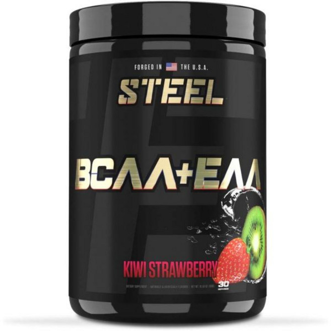 Steel Supplements | High Performance BCAA EAA Powder | Promotes Lean Muscle Growth and Workout End, Kiwi Strawberry, 1개
