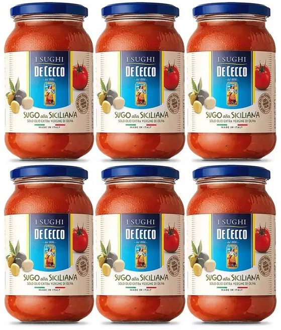데체코 슈고 알라 시칠리아나 파스타 소스, 400g, 6개