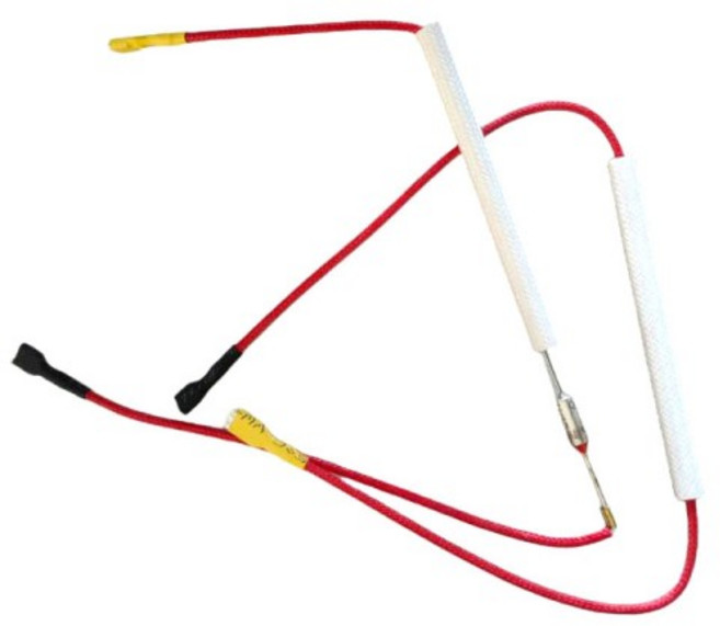 전기포트 RY172 전기 주전자 부품 금속 퓨즈 172 ℃ 250V 10A 총 길이 35cm 터미널 엔드 4.8mm 2PCs/로트