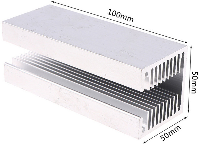 알루미늄 CPU 50x50x100mm 40x40x100mm 합금 U 트라이오드 방열판 전원 1 고출력 라디에이터 슬롯, 02 as pic