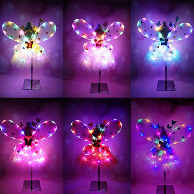 라이팅 나비날개 4종세트 날개 스커트 라이팅 소품, 1개, 옐로우