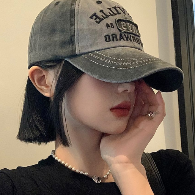 [제이무드]여성 볼캡 빈티지 얼굴 작아 보이는 야구 모자 캡모자