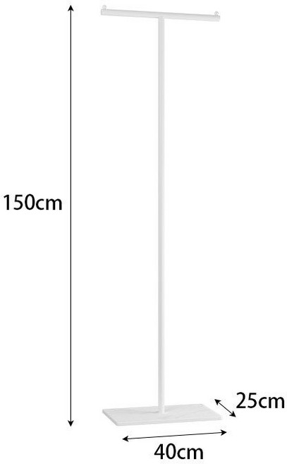 옷걸이 소형행거 의류매장 사무실 옷가게 매장용, T형-백 지지대대리석 백 받침대 150cm
