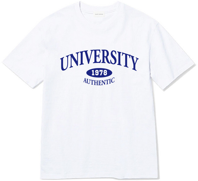 글래드블리스 1978유니버시티 오버핏 코튼 빅사이즈 반팔 티셔츠
