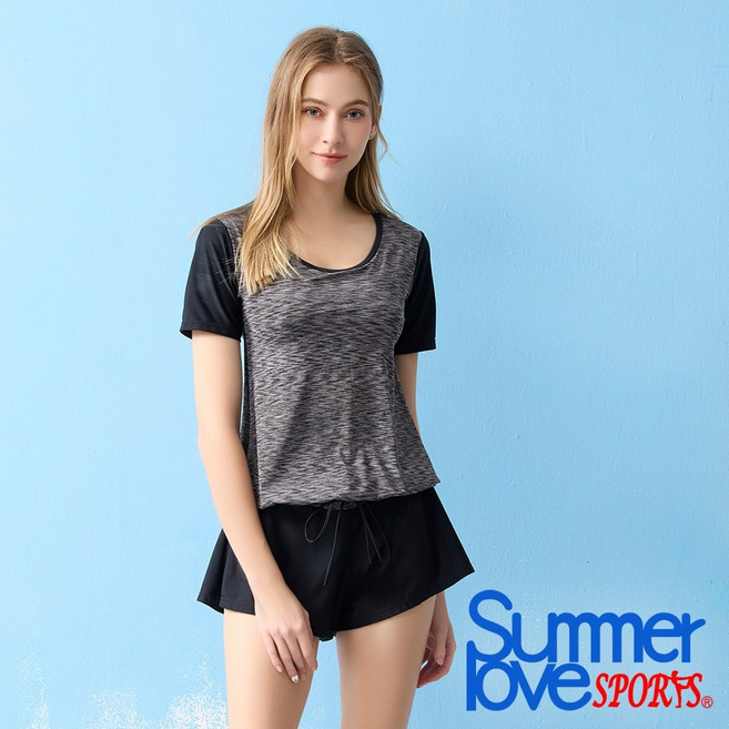 夏之戀SUMMERLOVE 女短袖泳衣二件式 S25713, 4L-06