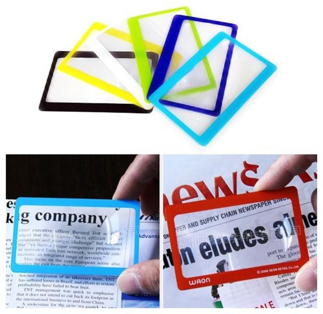 에이치앤아이 슬림 휴대용 카드형 돋보기 4P세트, 1개, 블루(4개세트)