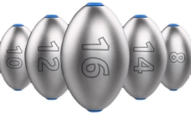 구멍봉돌 구멍추 원투채비 낚시추, 10개, 1개입