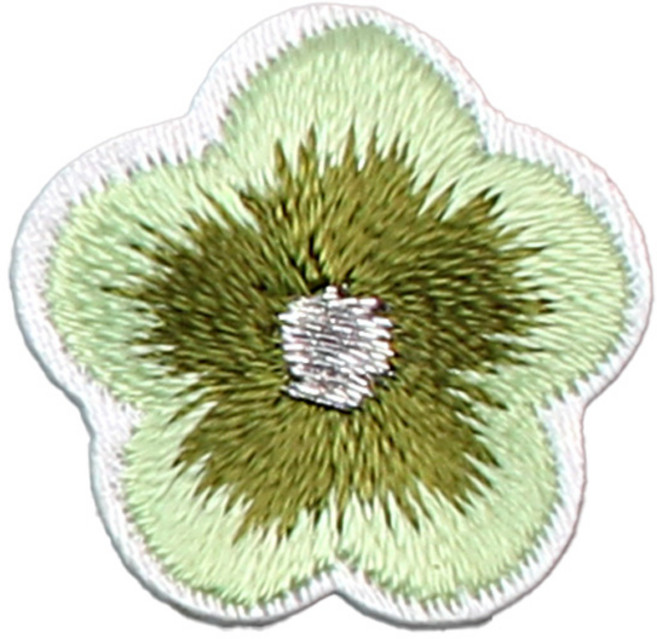 무궁화 와펜 자수패치 한복장식 자수꽃 패치 마크 안개꽃 열접착형, 10개, 자수 안개꽃(NO.125)