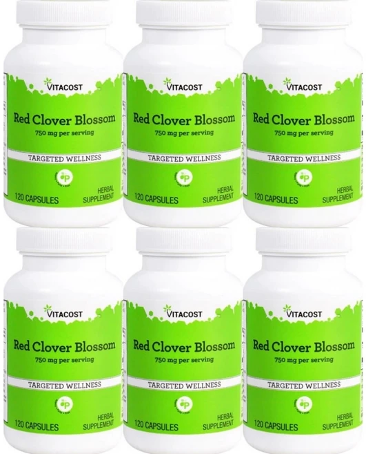 비타코스트 레드 클로버 블라썸, 6팩, 120정 - 쿠팡