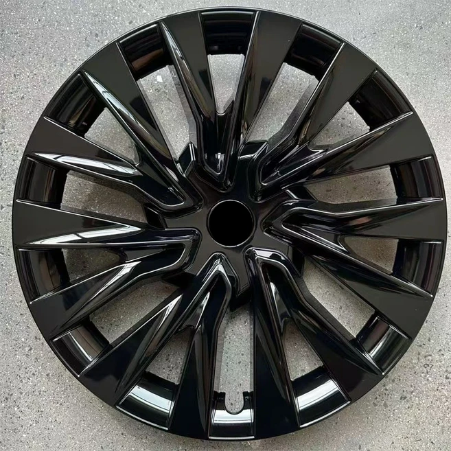 테슬라 모델 3 하이랜드 18인치 퍼포먼스 교체용 휠 캡 자동차 풀 림 커버 액세서리 2023-2025용 4개, 01 FOR Highland 18 Inch, 01 FOR  Tesla Model 3, 04 bright black  4PCS