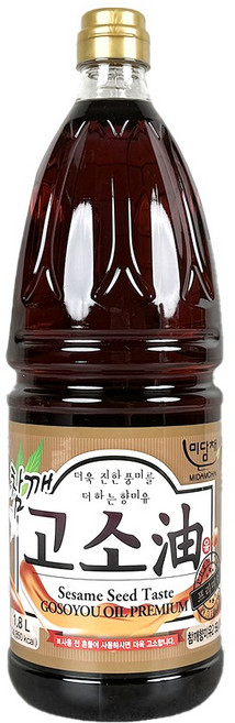 미담채 참깨 고소유 프리미엄 향미유, 1.8L, 1개