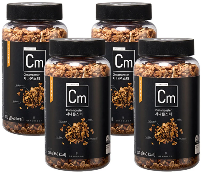그라놀로지 시나몬스터 200g x 4, 4개