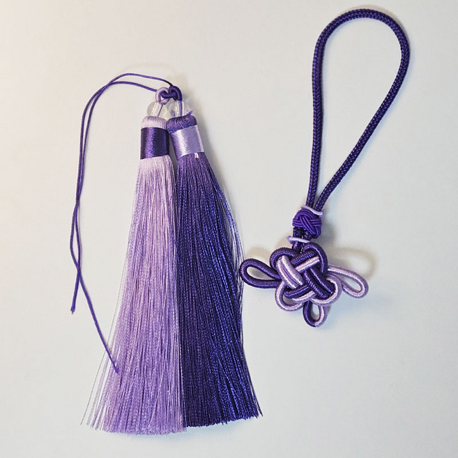 반야연 투톤 매듭 노리개 키링 전통 테슬 한복 장식