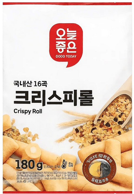 오늘좋은 국내산 16곡 크리스피롤, 180g, 3개