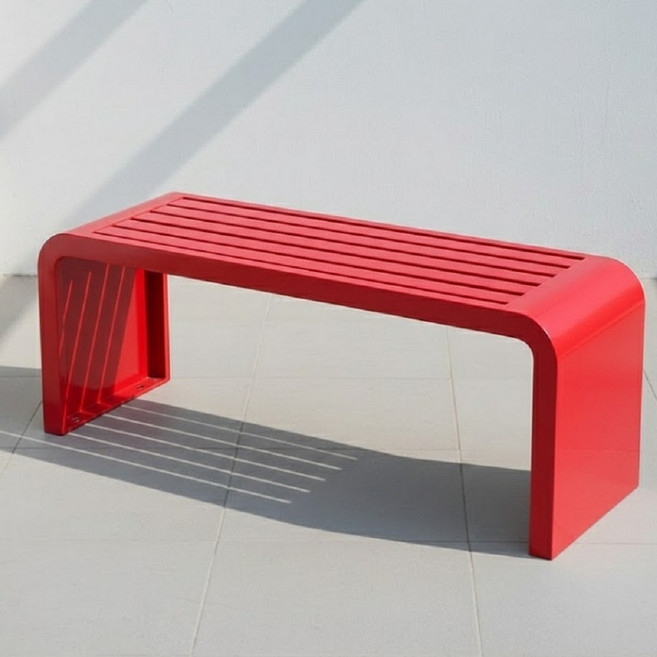 特蘭德 戶外長椅 防水耐候, 全鐵紅色120cm(2人座)BH039