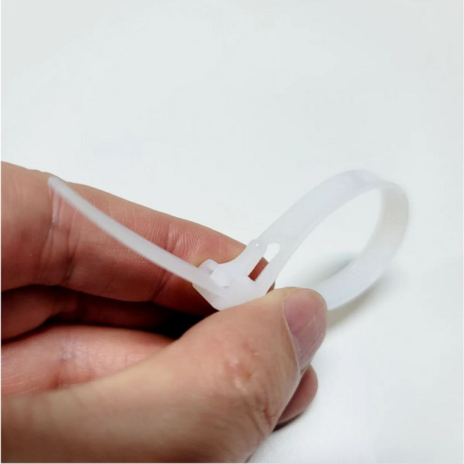 홈앤툴 재사용 케이블타이 전선정리 재활용 케이블 타이 15cm 100개, 1개, 화이트 15cm (100개)