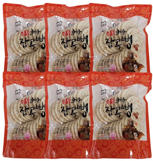 참곳간 잡곡뻥튀기, 6개, 100g