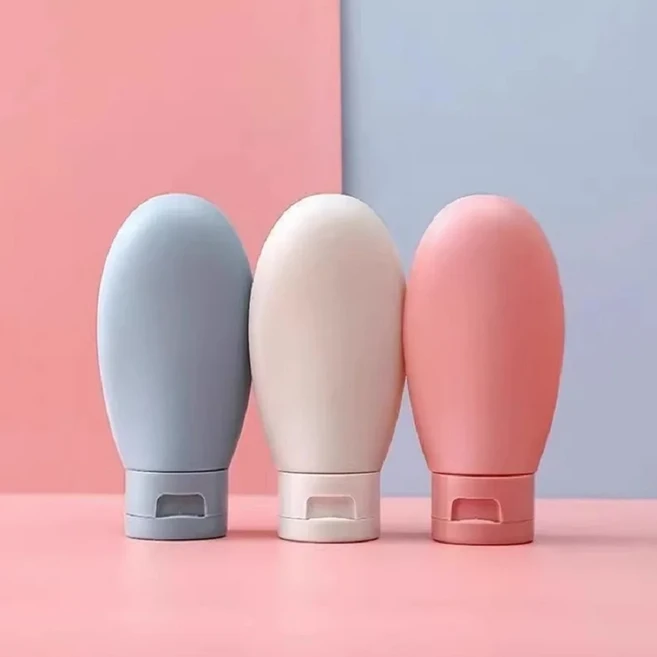 리필 용 병 60ml 소프트 실리콘 로션 컨테이너 스퀴즈 튜브 빈 여행 필수품 샴푸, 03 3PCS B