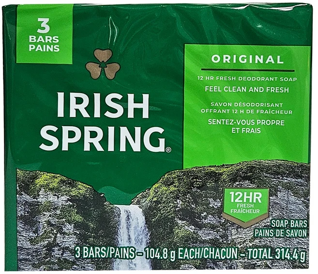 Irish Spring 아이리쉬 스프링비누 오리지날 3바, 314.4g, 1개입 - 쿠팡