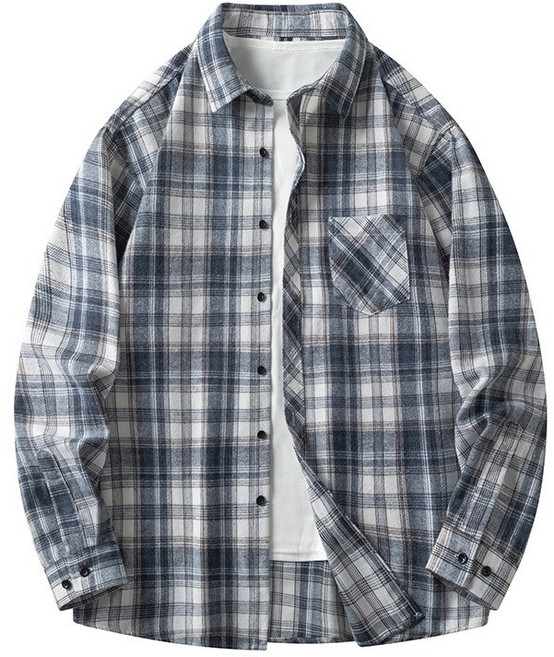 심플 체크 모던 시크 박시 체크 셔츠