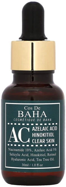 건강챙기세요 Cos De BAHA AC 아젤라산 히노키티올 클리어 스킨 30ml(1fl oz) 백살까지오래오래, CosDeBAHAAC아젤라산히노키티올클리어스킨30ml1 - 쿠팡