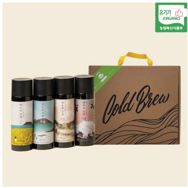 위드오 오가닉 콜드브루 제주의 사계 4호 4종 선물세트, 400ml, 4개입, 1세트