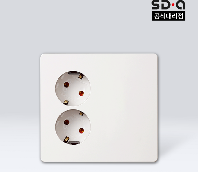 신동아 리젠 아파트 매립 통합수구 통합 콘센트 통신 커버 2구 콘센트블랭크, 1개
